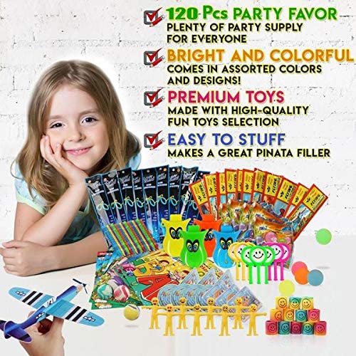 THE TWIDDLERS - 120 Premium Assorted Party Bag Fillers for Kids - Goodie  Loot Bag Pinata Fillers, Birthday Party Gift Favours, Classroom Rewards,  Game