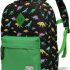 VASCHY Kids Backpack for Boys Cute Dinosaur Backpack for School Children's Daily Rucksack Bookbag for Kindergarten with Side Pockets (Dinosuar)