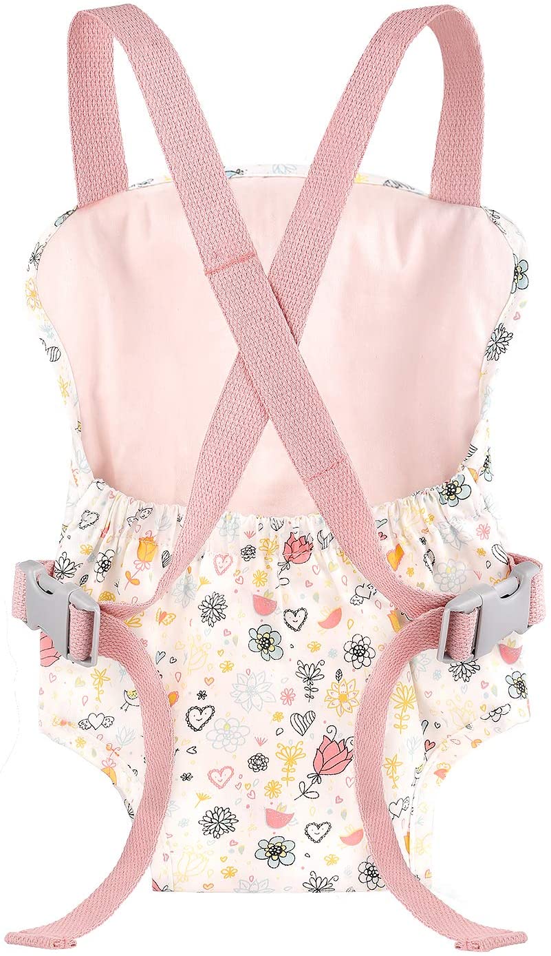 GAGAKU Doll Carrier Soft Cotton Front and Back Carrying with Adjustable Straps for Baby Over 18 Months