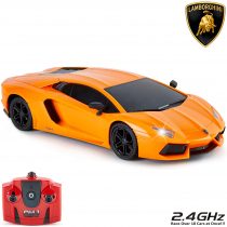 CMJ RC Cars 124GLBO Lamborghini Aventador LP700-4 Officially Licensed Remote Control Car 1:24 Scale Working Lights 2.4Ghz (Orange)