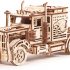 Wood Trick Big Rig Mechanical Toy Truck - Powerful Rubber Band Motor - Realistic Semi Truck Wooden Model Kit for Adults and Kids - 3D Wooden Puzzle