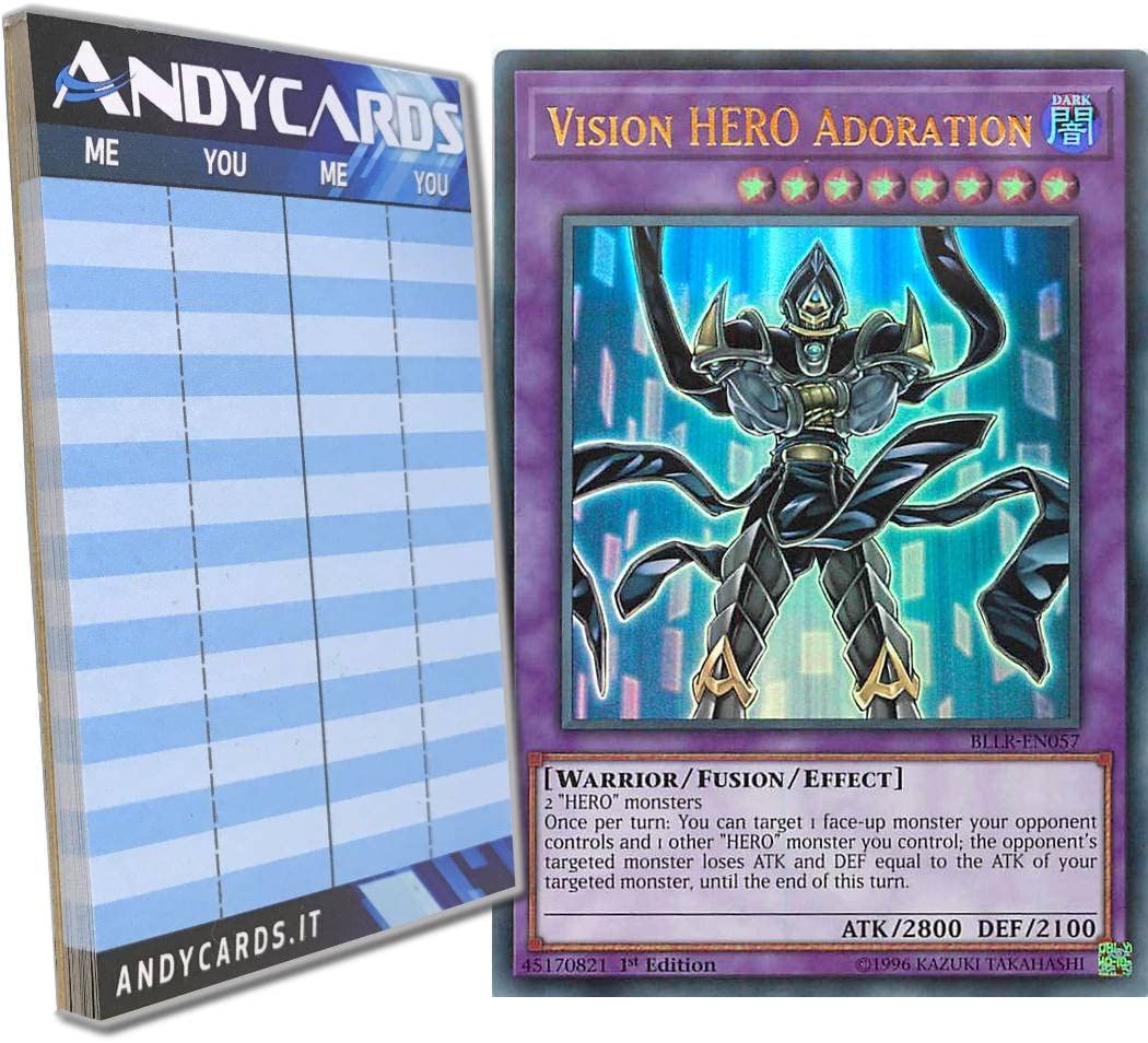 Yu-Gi-Oh! – VISION HERO ADORATION – Ultra Rare BLLR-EN057 in ENGLISH ...