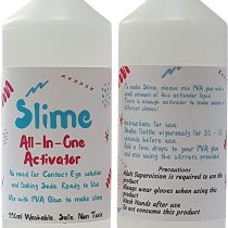 Ultimate Slime Activator Borax For Making all Slimes, including Flubber, Butter, Clear, Rainbow - All In One Activator Formula - Various Sizes with 6X Lolly Sticks (550ml)