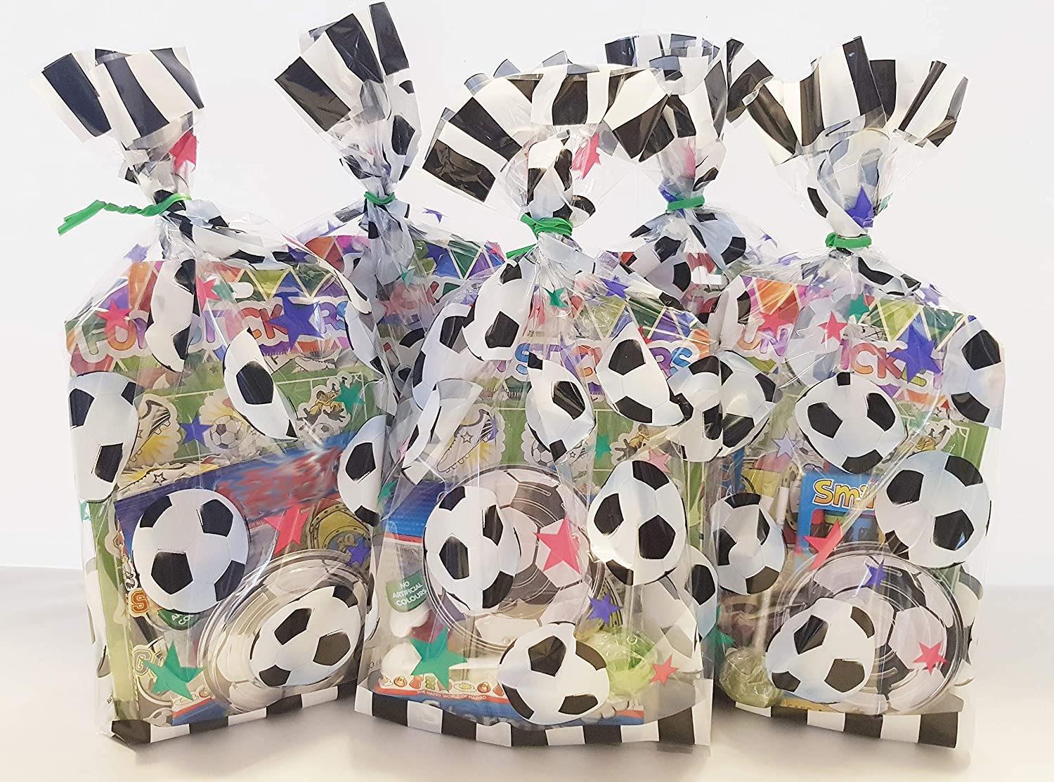 15 x FOOTBALL pre filled party bags with favours and sweets for boys