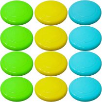 Bramble - 12 Multi Coloured 23cm Frisbee Flying Disc saucers - Solid & Durable