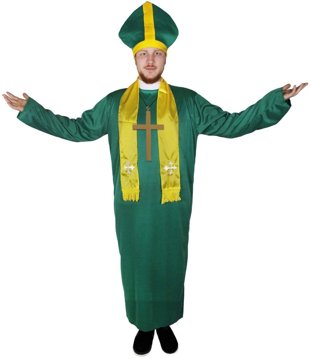 ST PATRICKS DAY CATHOLIC PRIEST FANCY DRESS COSTUME IRISH PRIEST 