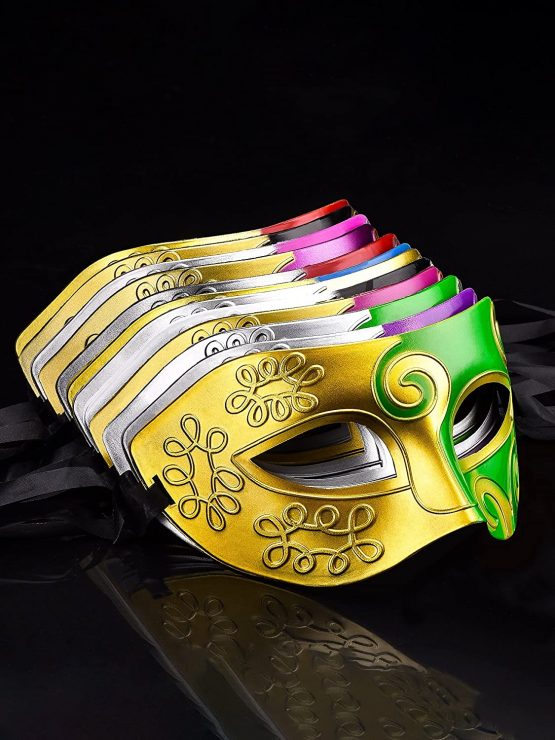 14 Pieces Unisex Retro Half Masquerade Masks Face Mask Mask