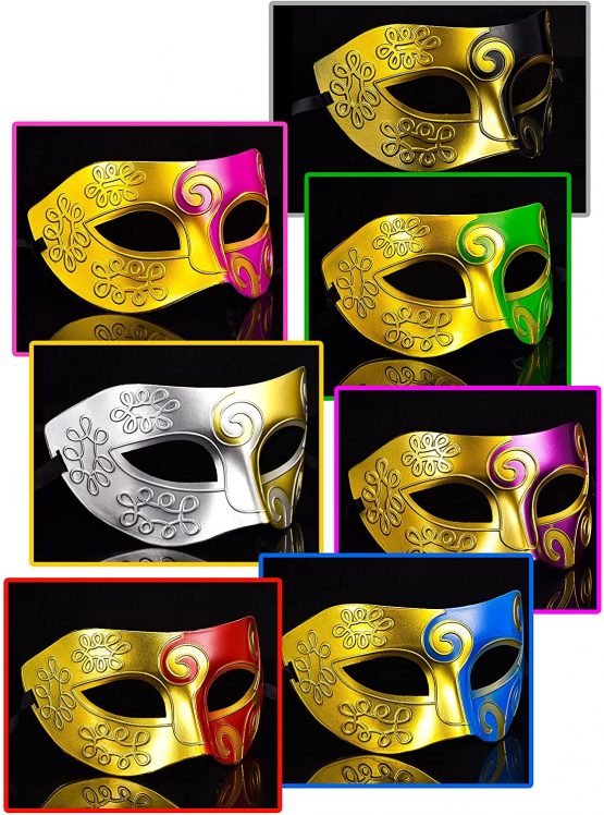 14 Pieces Unisex Retro Half Masquerade Masks Face Mask Mask