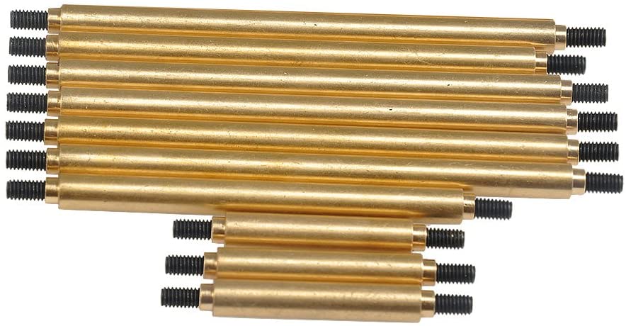 XUNJIAJIE Copper Steering&Suspension Linkage Kit Upgrade for 1/10 RC Crawler Car Traxxas Trx4 T4 Whole Car