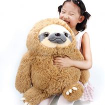 Winsterch Cuddly Sloth Soft Toy Large Stuffed Animal Sloth Teddy Baby Doll Birthday Gifts,Plush Soft Sloth Toy (Brown, 20 inches)