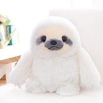 Winsterch Cuddly Sloth Soft Toy Large Stuffed Animal Sloth Teddy Baby Doll Birthday Gifts,Plush Soft Sloth Toy (Ivory, 27.5 inches)