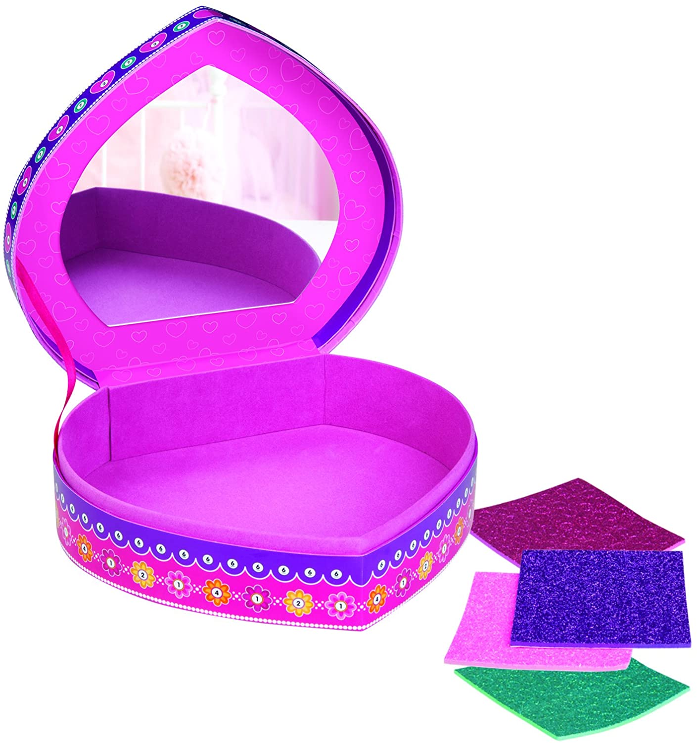 ORB 51099.0 Sticky Mosaics Heart Jewelry Box, Jewellery, Multi TopToy