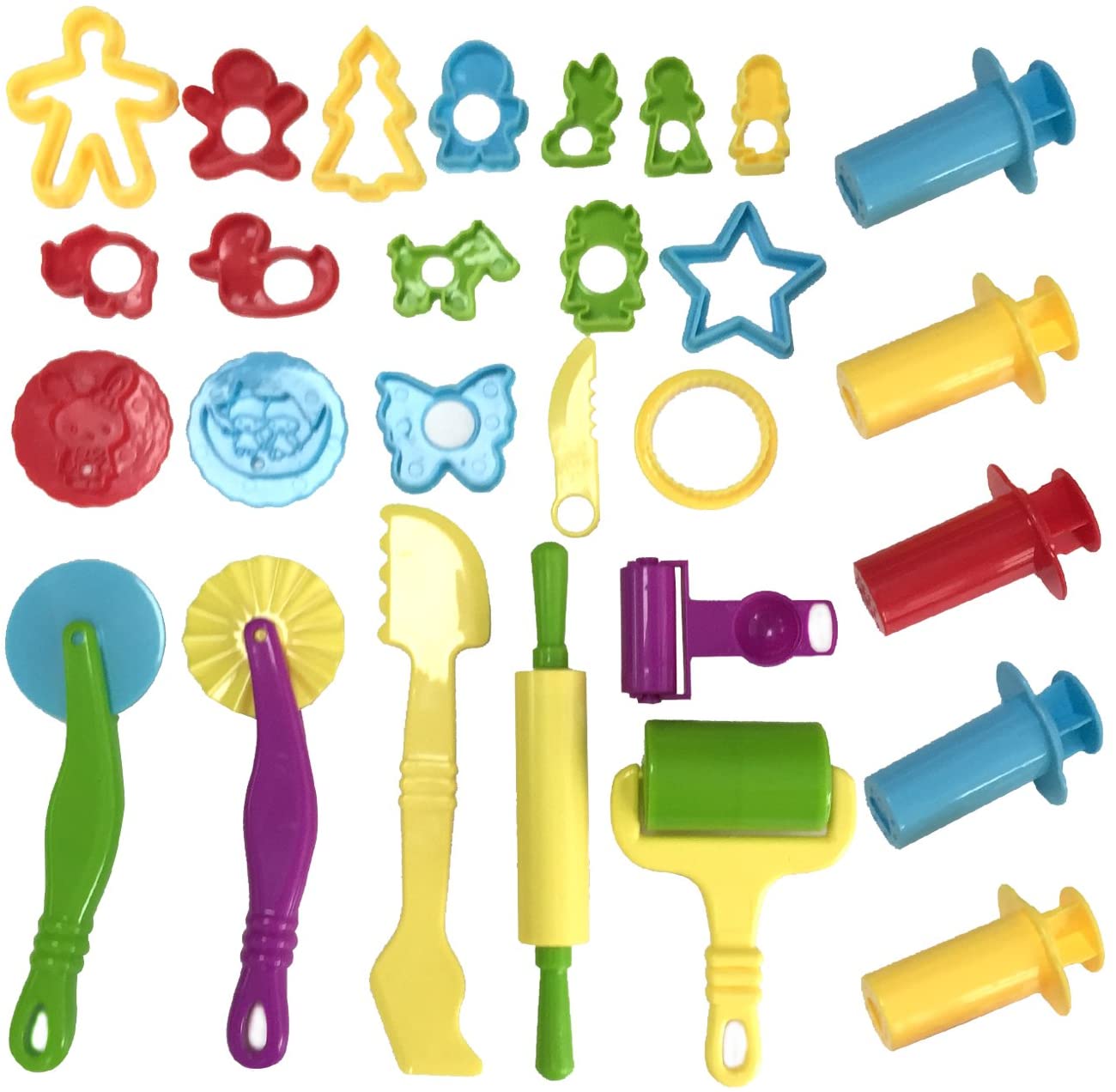 Wartoon Clay and Dough Tools with Models and Molds, Play Dough