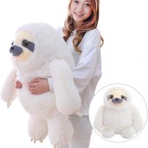 Winsterch Cuddly Sloth Soft Toy Large Stuffed Animal Sloth Teddy Baby Doll Birthday Gifts,Plush Soft Sloth Toy (Ivory, 27.5 inches)