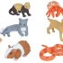 Wild Republic 20821 Pets Figurines Tube, Turtle, Guinea Pig, Snake, Hamster, Hermit Crab, Yellow Lab, Ferret, Iguana, Rabbit, Parakeet, Gold Fish, Grey Cat