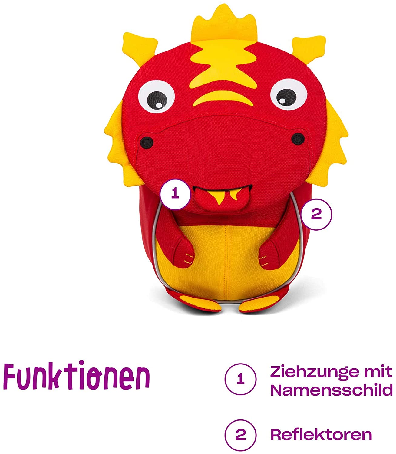 Monffenzahn Children's Rucksack for 1-3 Years Old in Nursery - Dragon - Image 4