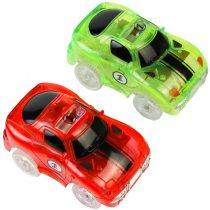 Akokie Glow Cars with 2 LED Glowing Race Cars Toy, 2 Pcs Glow in the Darkness for Kids 3 4 5 6 7 8 (Glow Car of 2)