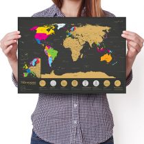 7 Wonders Scratchable World Map - A3 Travel Edition - Personalised Travel Tracker Poster - Remember and Share Your Adventures (Black | 29.7 x 42 cm)