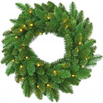 SHATCHI 55cm Christmas Wreath Pre Lit with Various Tips Christmas Decorations11003