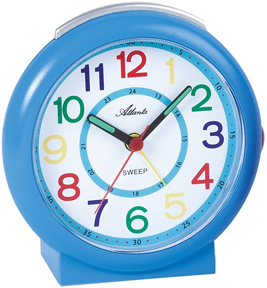 Atlanta Children’s Alarm Clock Quiet Colourful Blue Alarm Clock Quartz