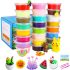 QMAY 24 Colors Air Dry Clay, Magic Clay Ultra Light Modelling Clay Non Toxic, Creative Art DIY Crafts for Kids Boys & Girls