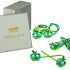 HAARallerliebst Hair Accessories Set (6 Pieces, Green Apples with Googly Eyes) for Children Including Storage Box (Box Colour: White)