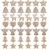 Robelli 48pc Natural Wooden Rustic Christmas Tree Hanging Decorations