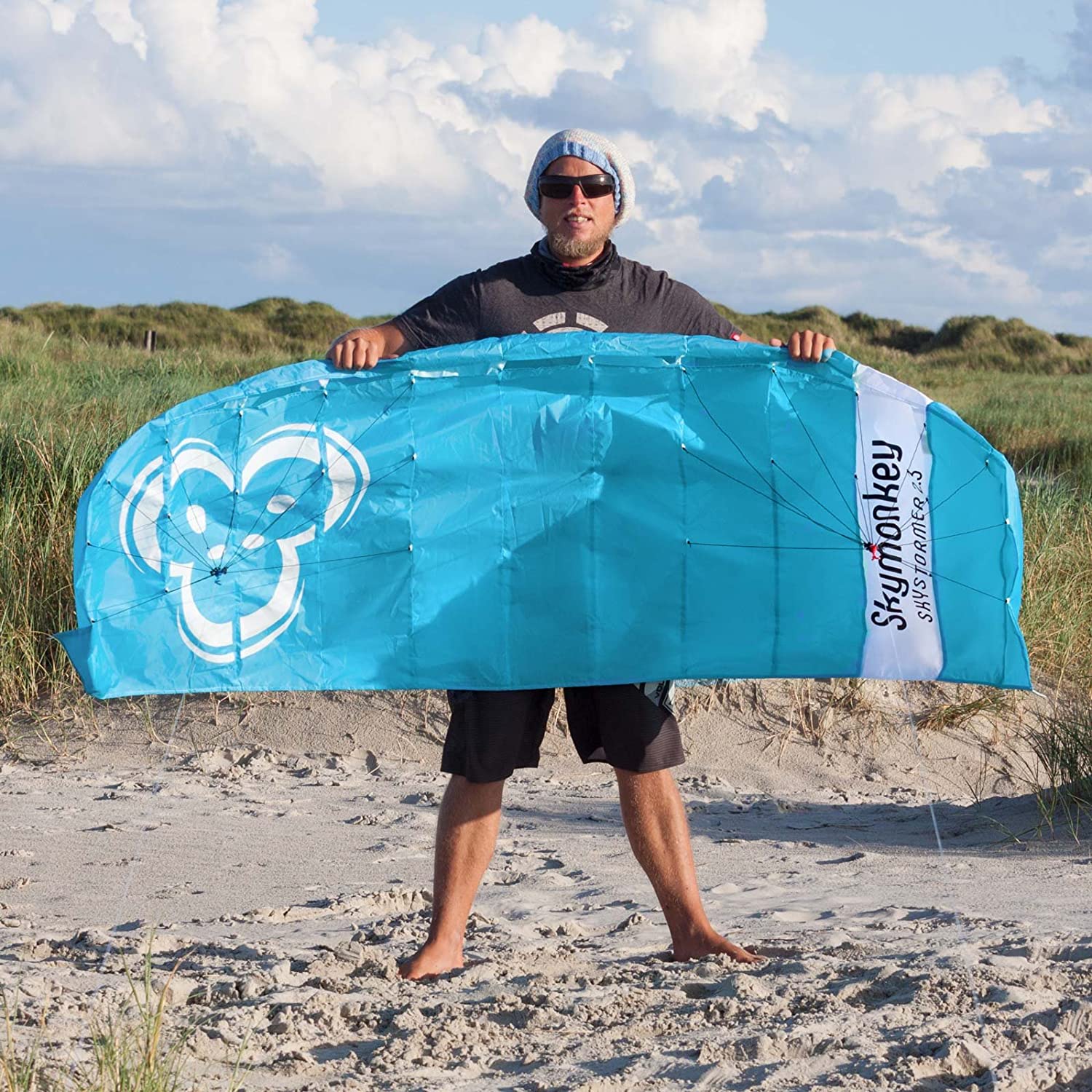 Cerf-volant Skymonkey Airtwister - Avec sangles de maintien « Ready 2 Fly » - Tailles différentes (130 cm, 180 cm ou 230 cm d'envergure