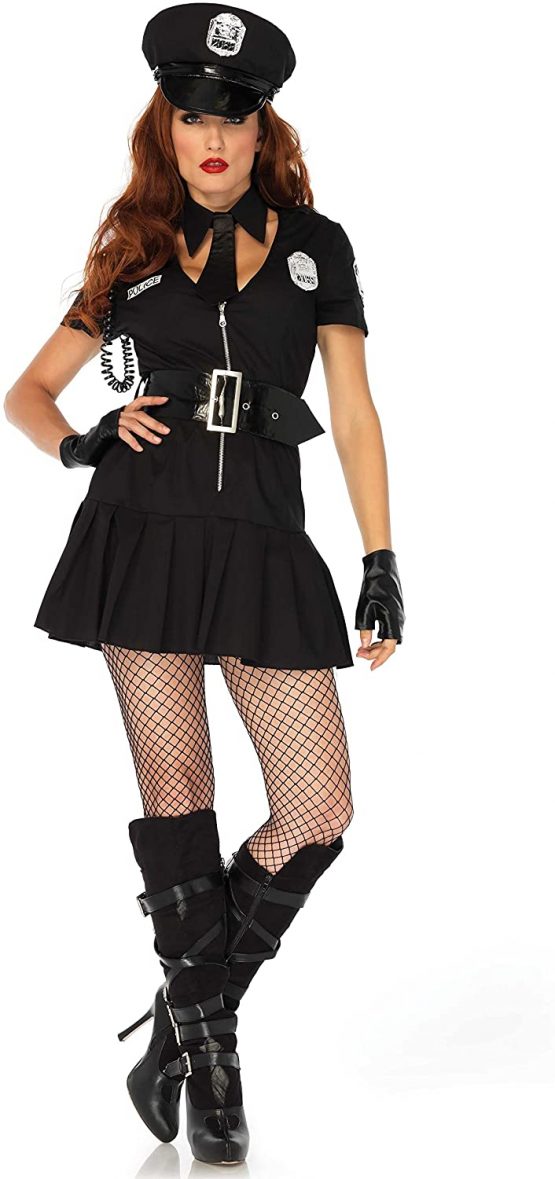 Leg Avenue LO85642 Arresting Officer Fancy Dress Costume, Black, EUR 36 ...