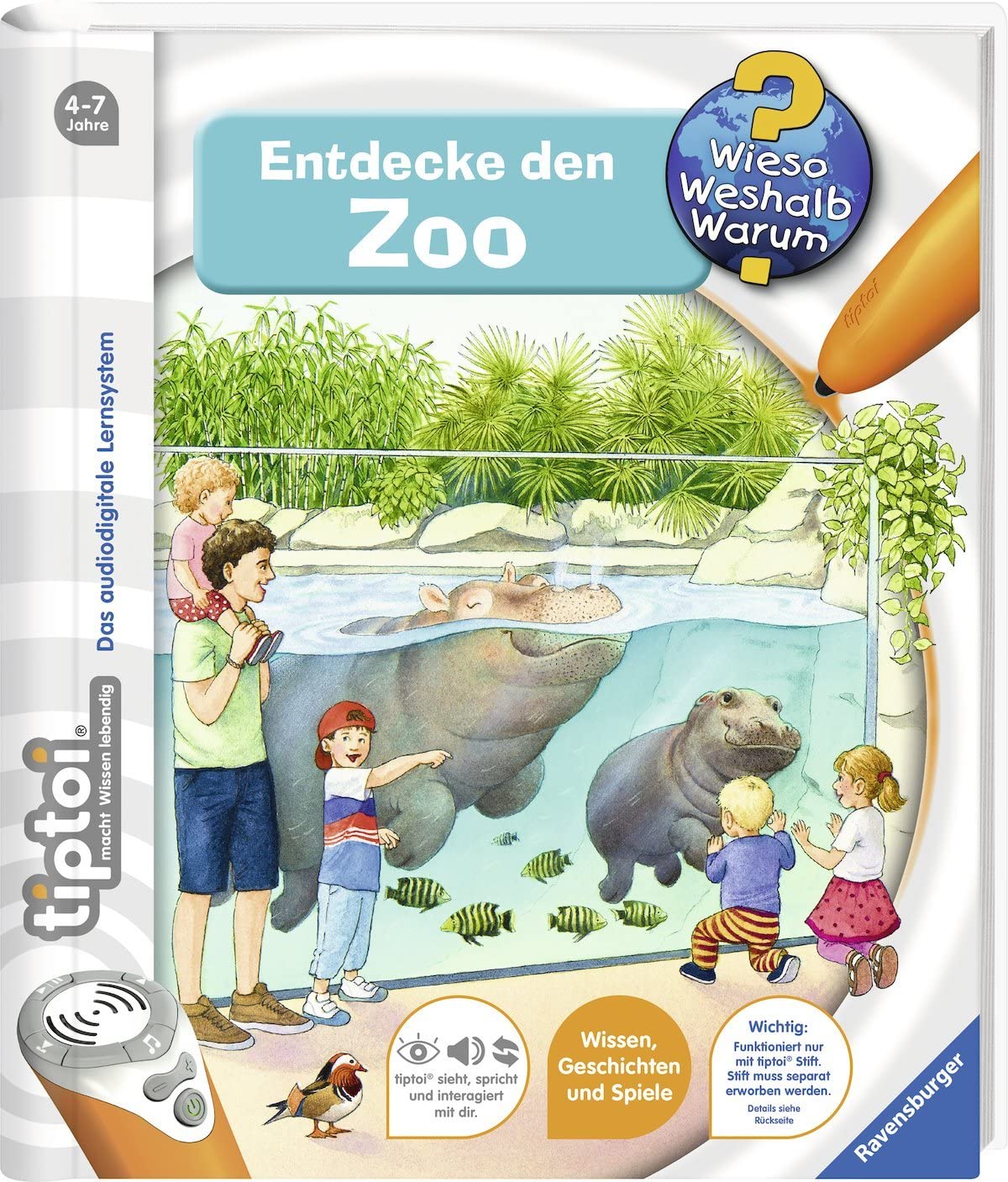 Kinder Tier-Weltkarte Entdecke Den Zoo Pocket Wissen Dinosaurier Ravensburger tiptoi  Buch Wieso? Weshalb? Warum? 4-7