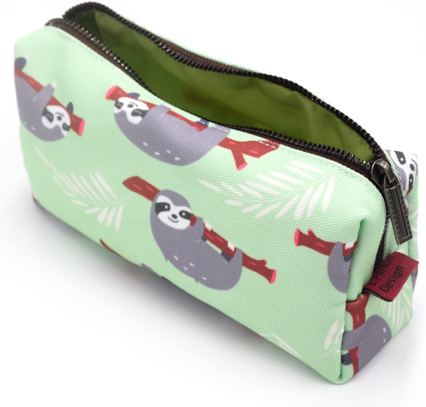 LParkin Sloth Students Super Large Capacity Canvas Pencil Case Pen Bag