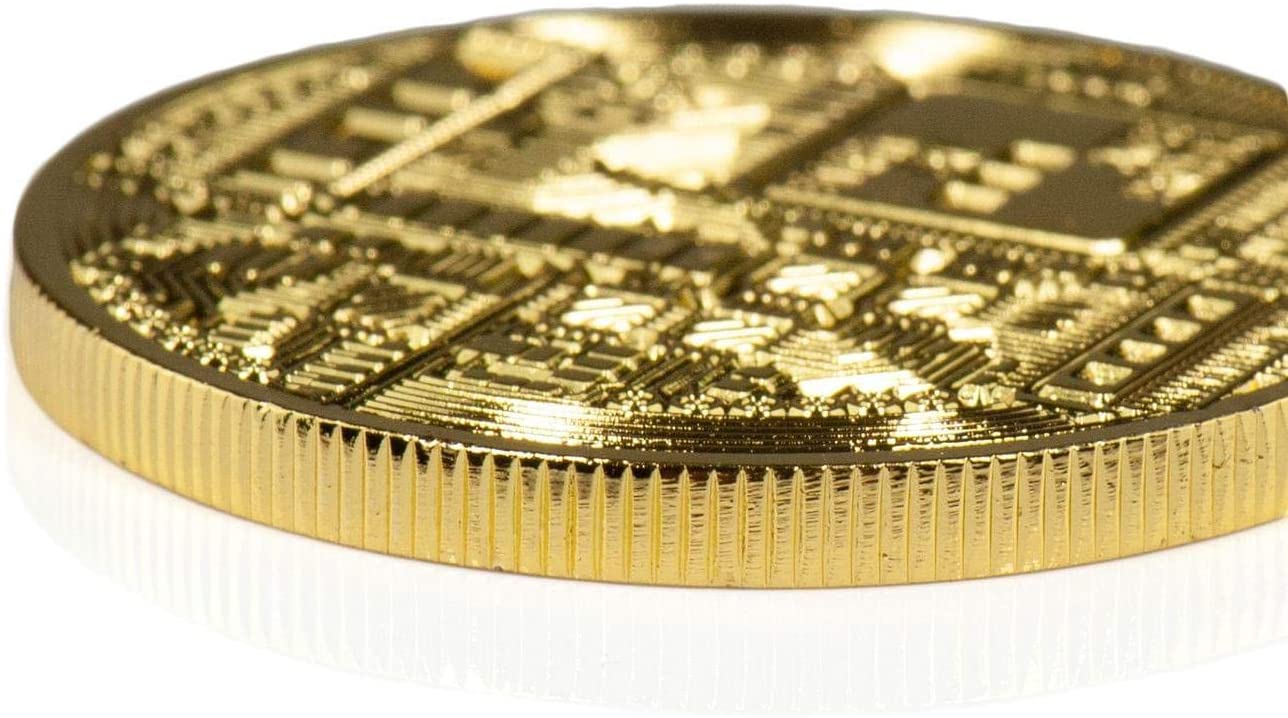 Bitcoin Clock 6 Gold-Plated Bitcoin Commemorative Coins - Crypto Collectors  Piece, Not Real Currency Crypto Wallet