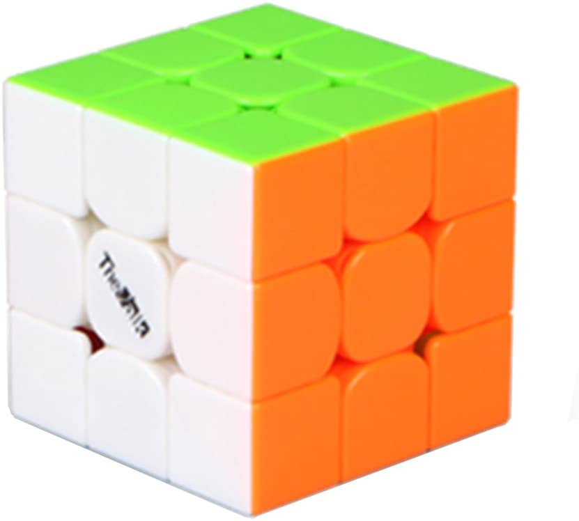 Blanc MZStech New Valk 3 Mini Cube magique 3x3x3 Autocollant Puzzle Cube
