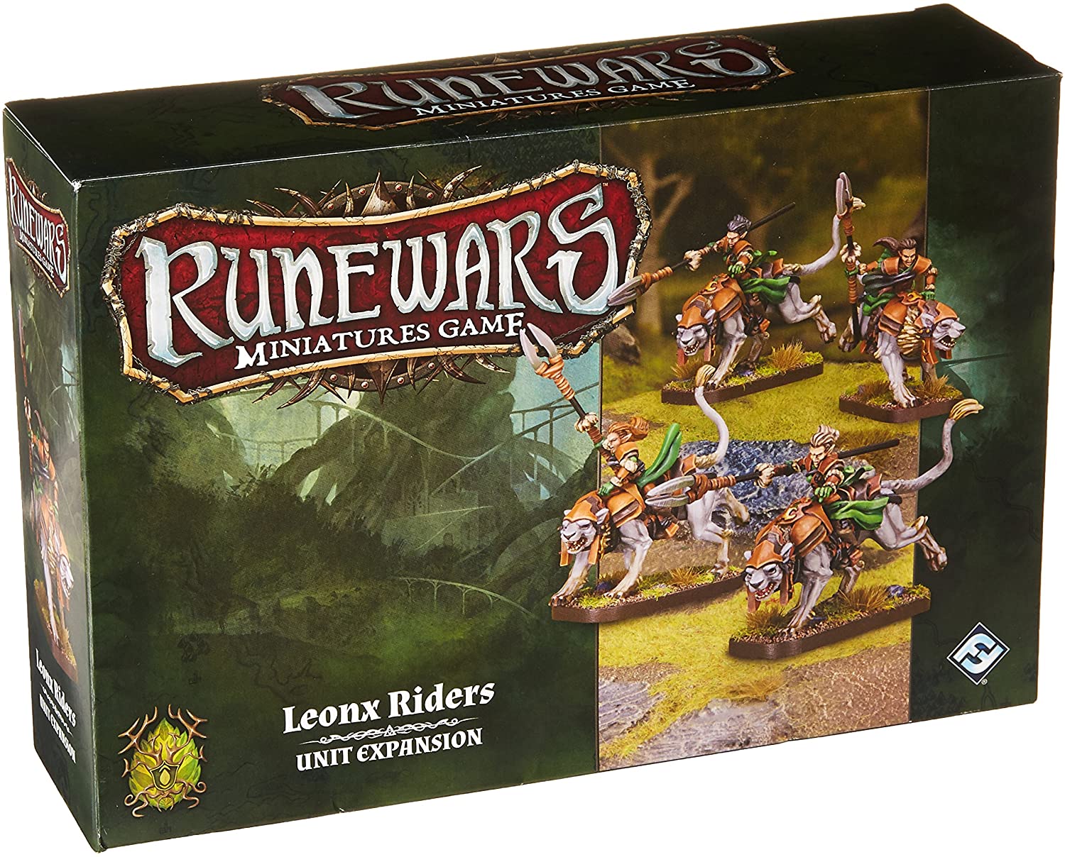 Miniatures Riders Fantasy Flight Games FFGRWM17 Leonx Riders Expansion Pack: Runewars ...