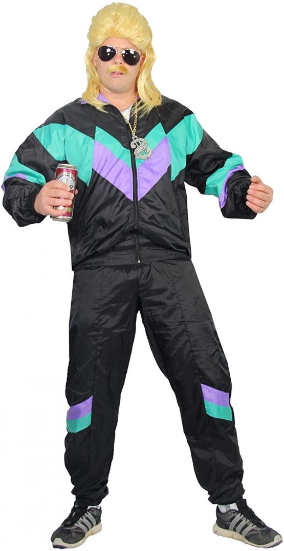 Foxxeo 80s Costume for Adults Premium 80s Tracksuit Assi Suit Men’s ...