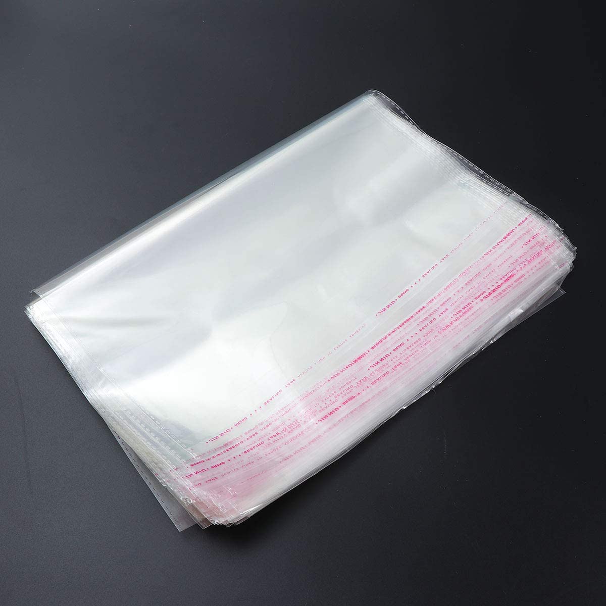 BESTOMZ Clear Cellophane Bags Candy Bags Self Adhesive Plastic Bag