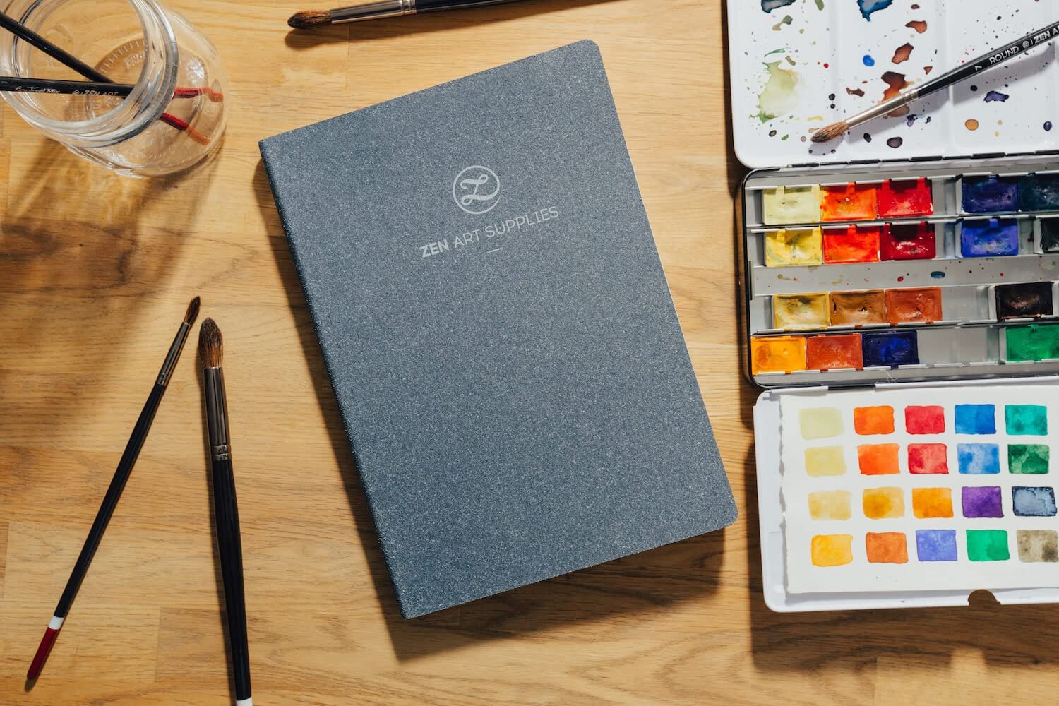 ZenART Leather Sketchbook Journal for Artists - 160 Blank Pages of 120 GSM Acid-Free Ivory Paper – B5 7 x 10-inch Lay Flat Biodegradable Pocket Book for Mixed Media Drawing and Ink - Image 2