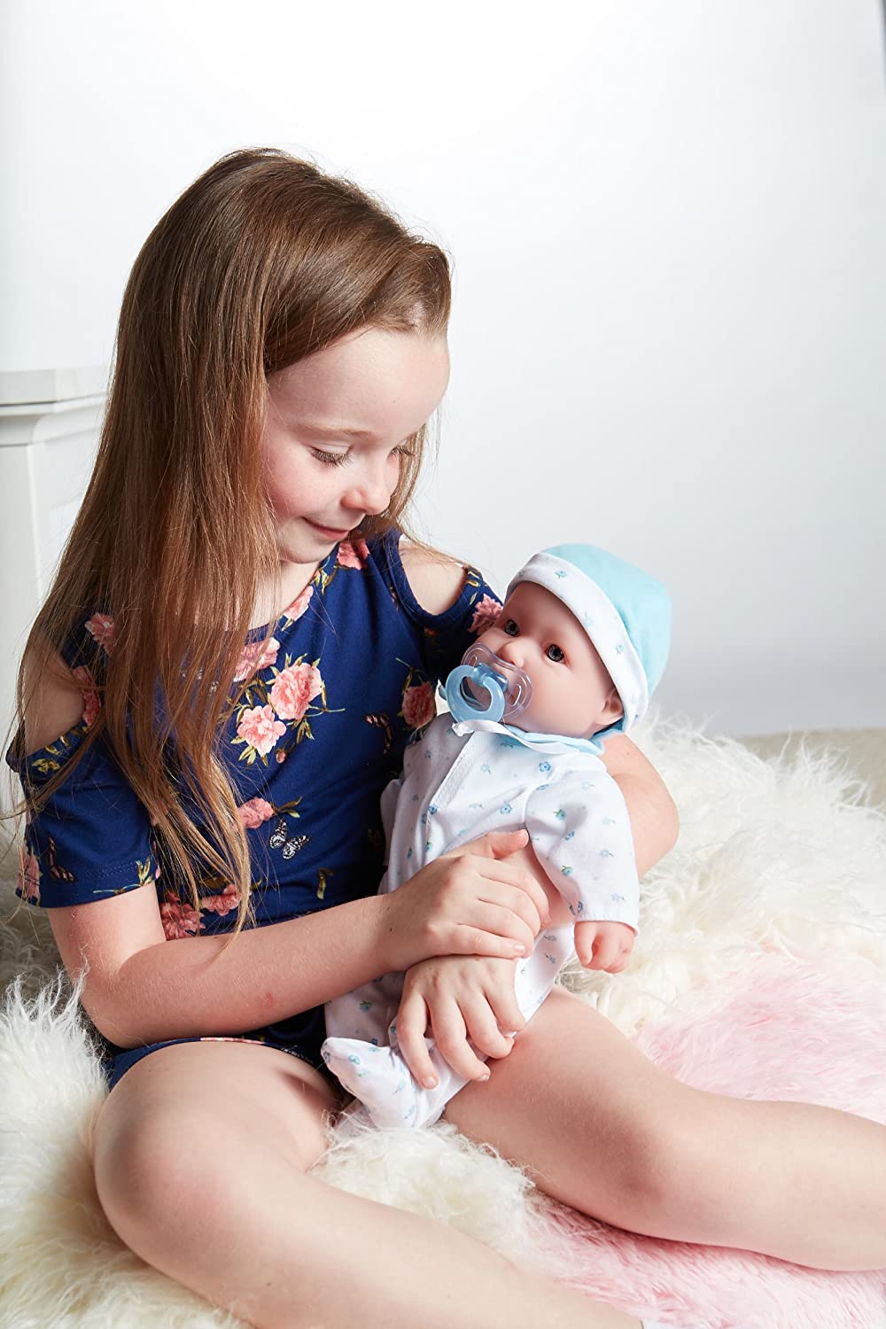 JC Toys 15029 La Boy-Baby Doll, Blue, 16 Inches - Image 4