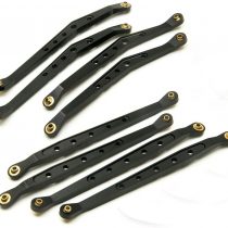 1 Set Aluminum Alloy Upper & Lower Suspension Links For Wraith AXIAL 1/10 RC Crawler Car Black #A