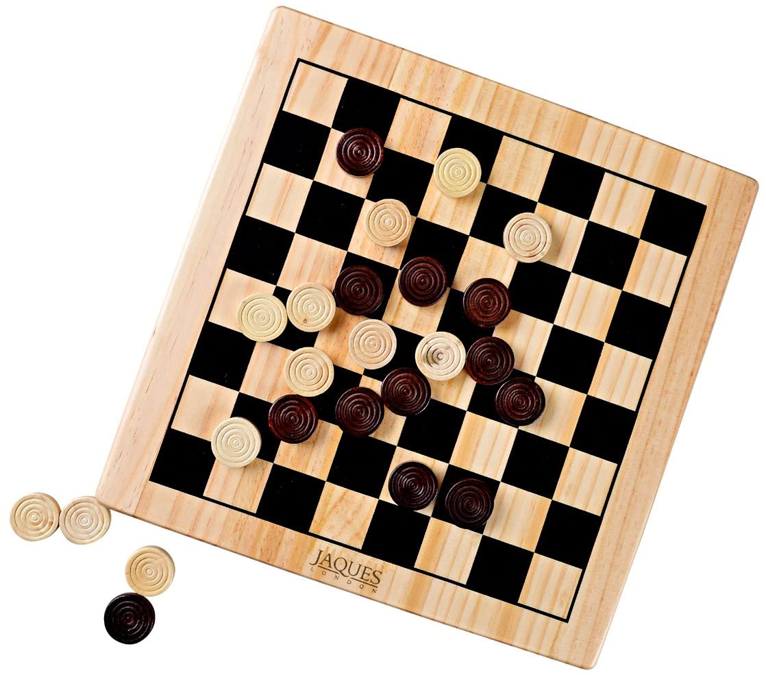 Checkers board game. Draughts Genius. The Chequer Board.