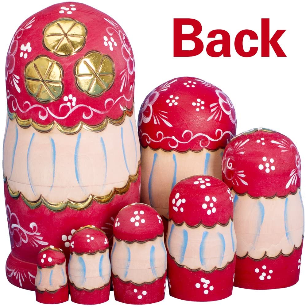 YAKELUS 7pcs Russian Nesting Dolls Matryoshka Handmade 7022 TopToy