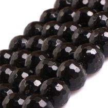 AAA Grade Natural Genuine Gemstone Semi Precious Stone Beads for Jewellery Making 15&lsquo;&rsquo; (Round Faceted Black Tourmaline/8MM)