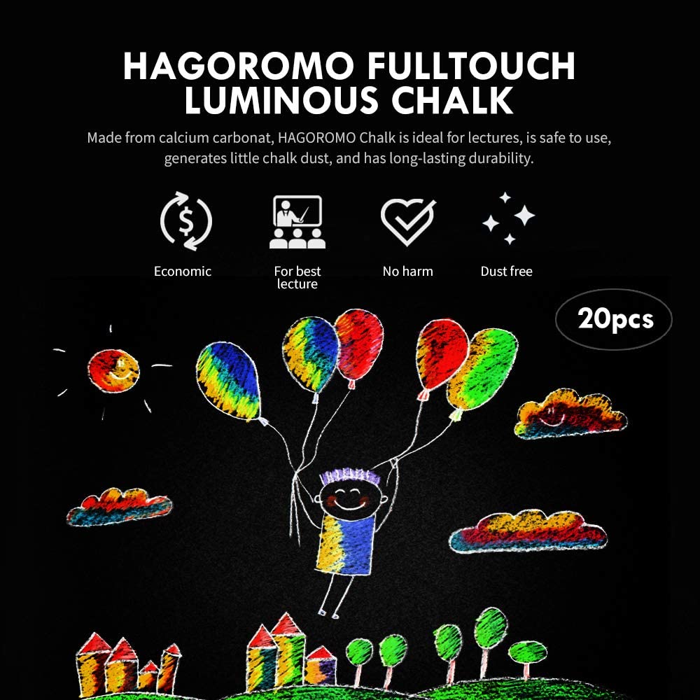 20 Pcs / 5 color mix HAGOROMO Fulltouch 5 Colors Luminous Chalk 1 Box
