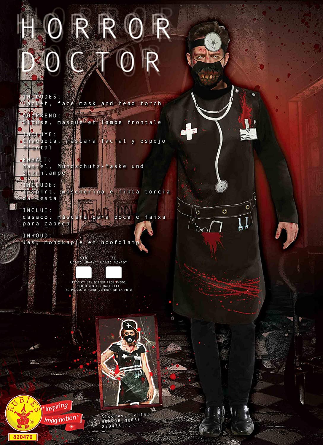 Rubies Official Horror Doctor Zombie Mens Halloween Costume Mens Size X Large Toptoy 3226