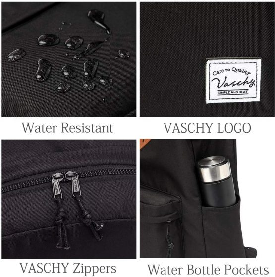 Vaschy Backpack for Men and Women Lightweight School Bag Casual Daypack 20 Liters Basic Water