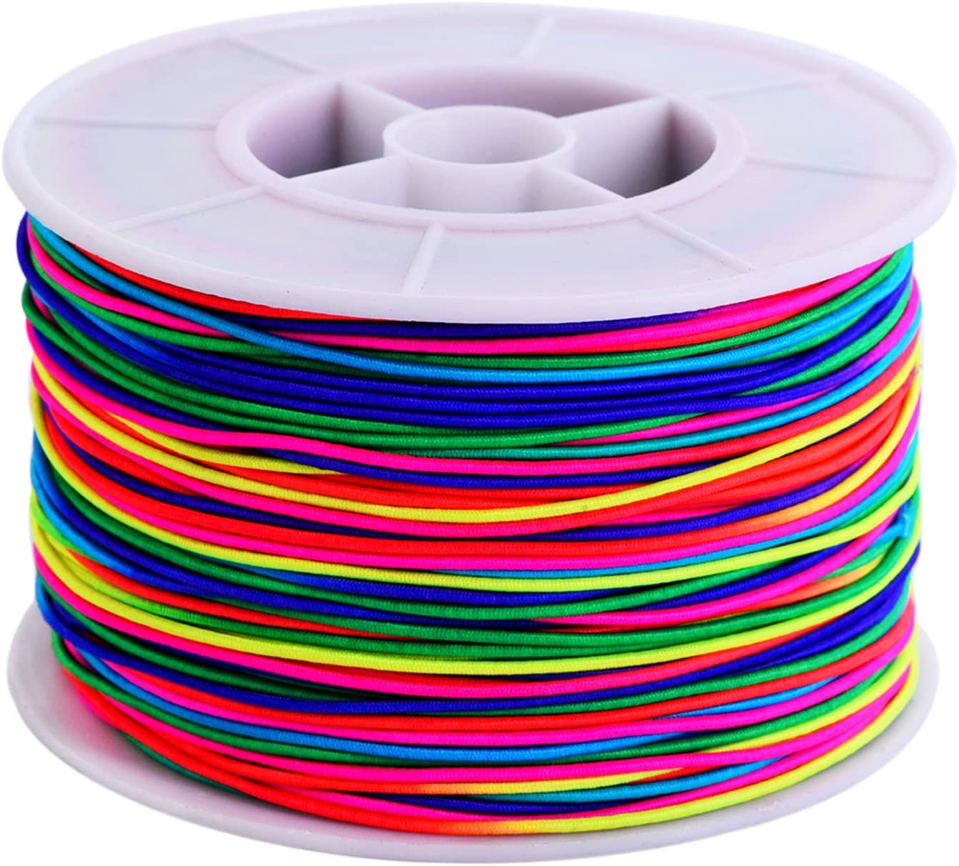 1mm Rainbow Elastic Cord Beading Thread Stretch String for  Bracelet Making 109 Yard