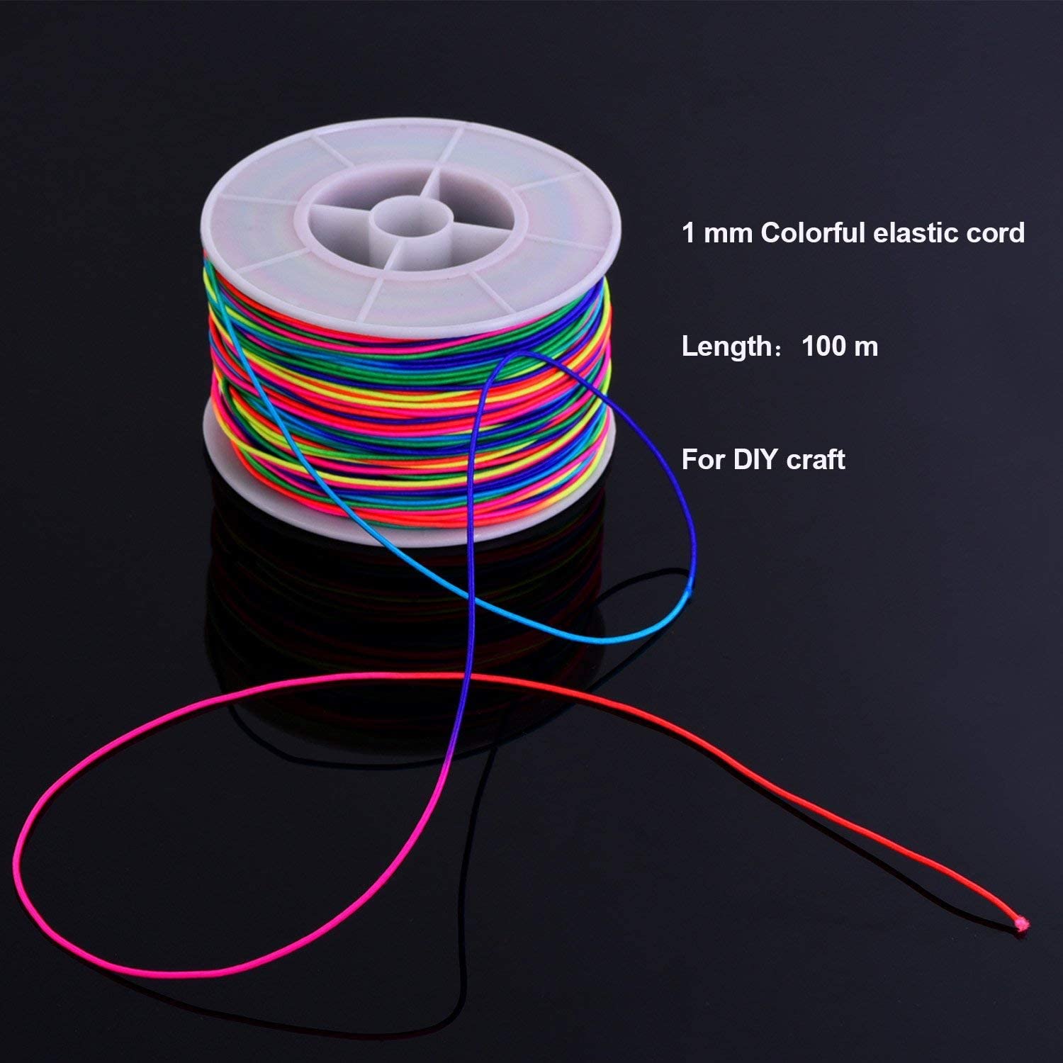 Outus 1 mm Elastic Cord Thread, 100 Meters, Black