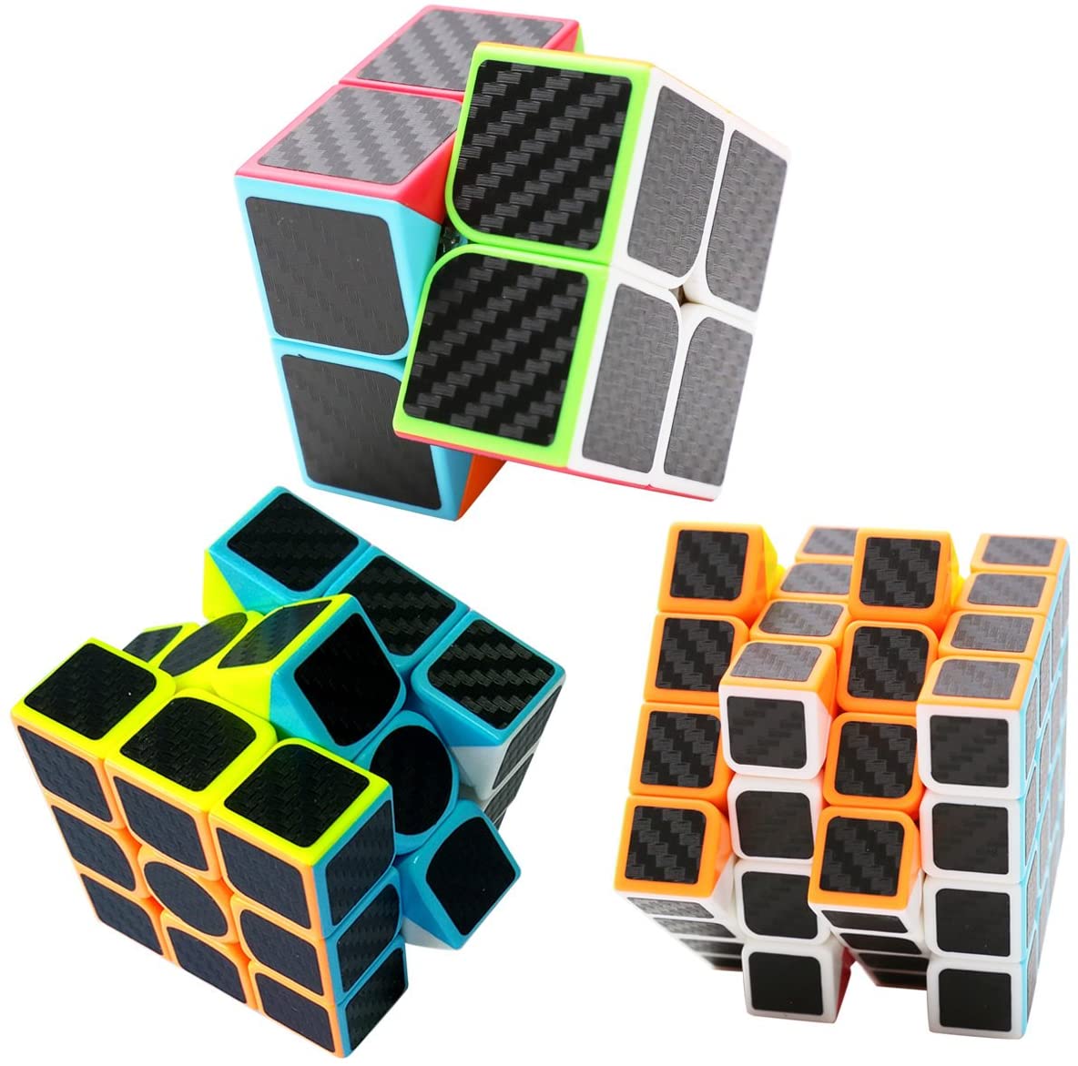 Coolzon Magic Cube Set 2x2x2 + 3x3x3 + 4x4x4, 3 Pack Speed Puzzle Cubes ...