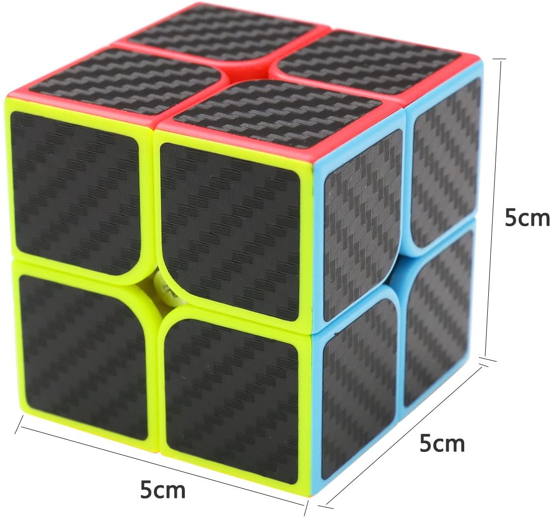 Puzzle Cube Set Magic Cube Set of 2x2x2 3x3x3 Pyramid Pyraminx Carbon Fiber Cube 