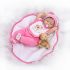 Pinky Soft Silicone Vinyl 17" 43cm Real Life Like Reborn Baby Doll Realistic Newborn Nurturing Dolls Toy Magnet Pacifier Xmas Gift (Pink)